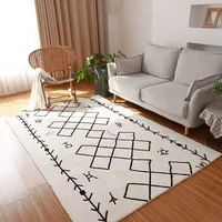 Moroccan India Handmade Carpets for Living Room Modern Home Carpet Bedroom Sofa Coffee Table Floor Mat Ins Geometric Nordic Rug