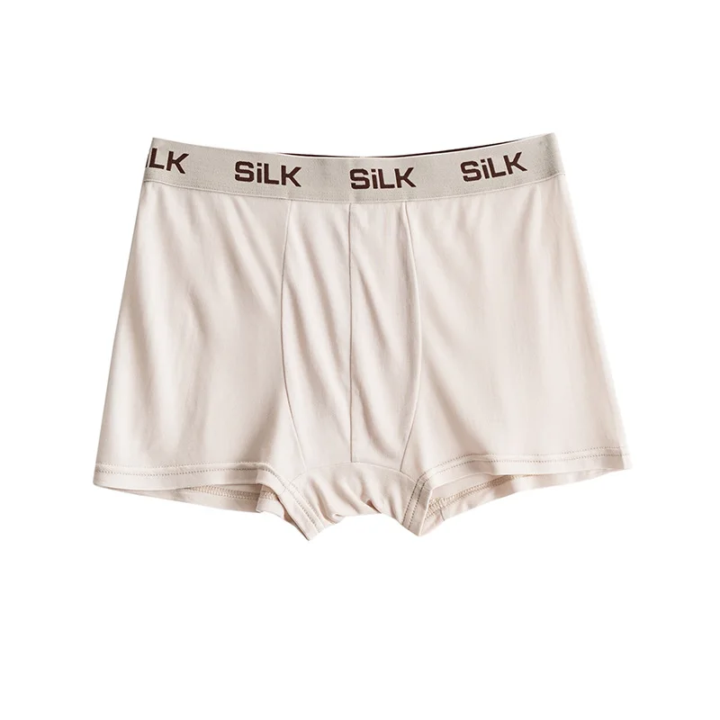Flame of dream Silk Men's Silk Underwear Middle Waist Sports Boxers Comfortable Loose Breathable Men's Panties 21-888