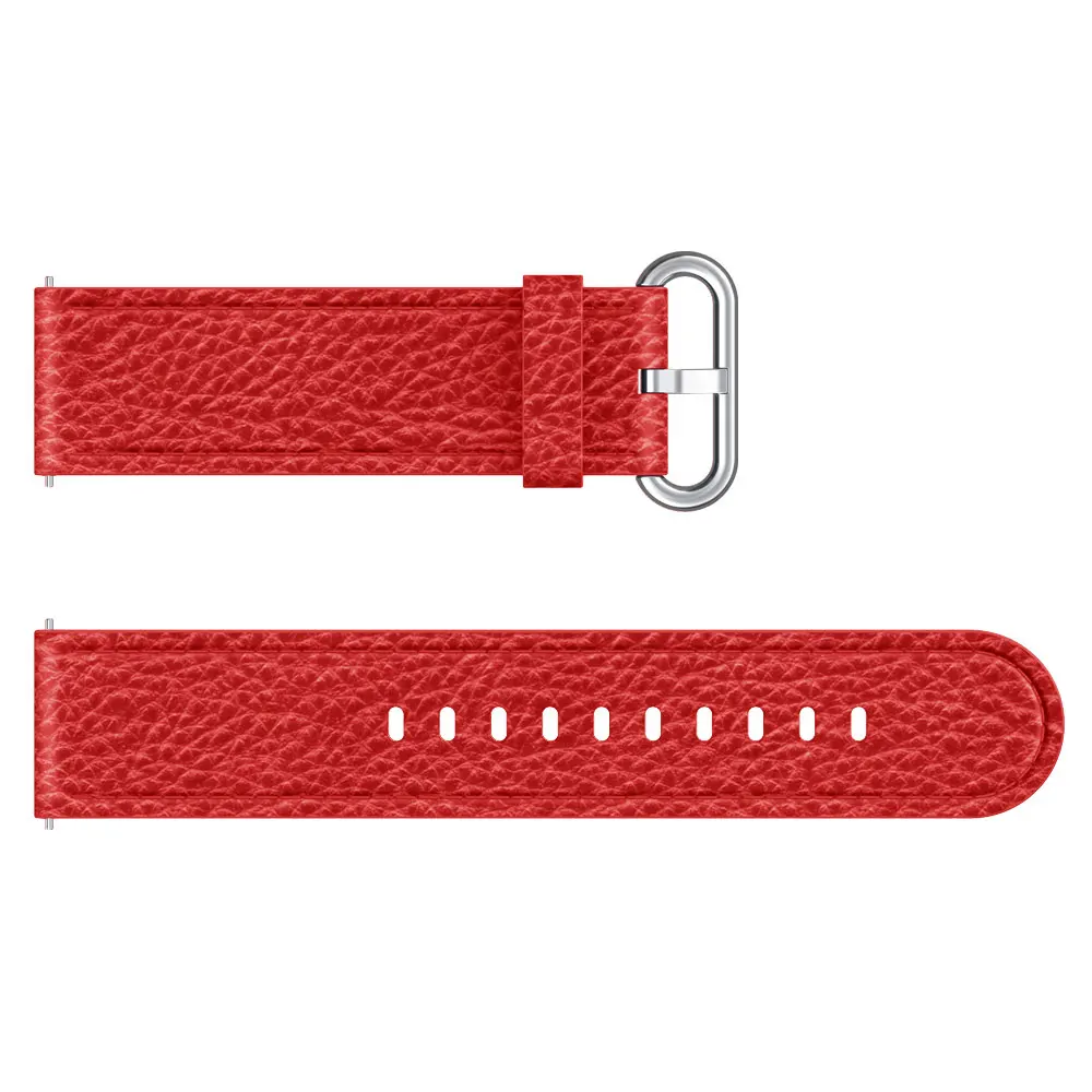 Red Classic Luxury Leather Straps Watchband Wristband For Samsung Gear S3/For Huawei Watch GT 46mm/Amazfit GTR 47mm Smart Wriststrap - Цвет ремешка: Red