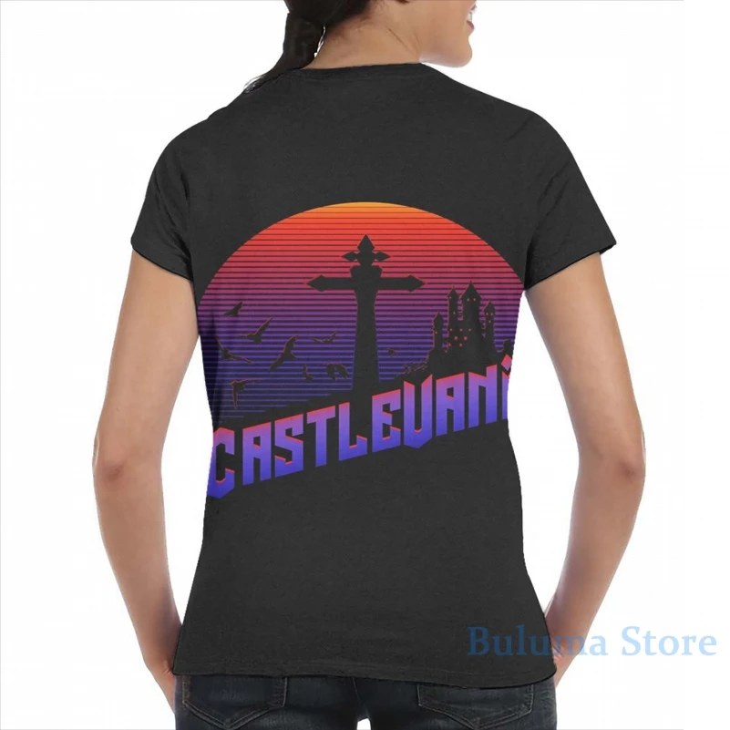 Мужская/женская футболка Castlevania(3) модная со сплошным принтом для девочек топы