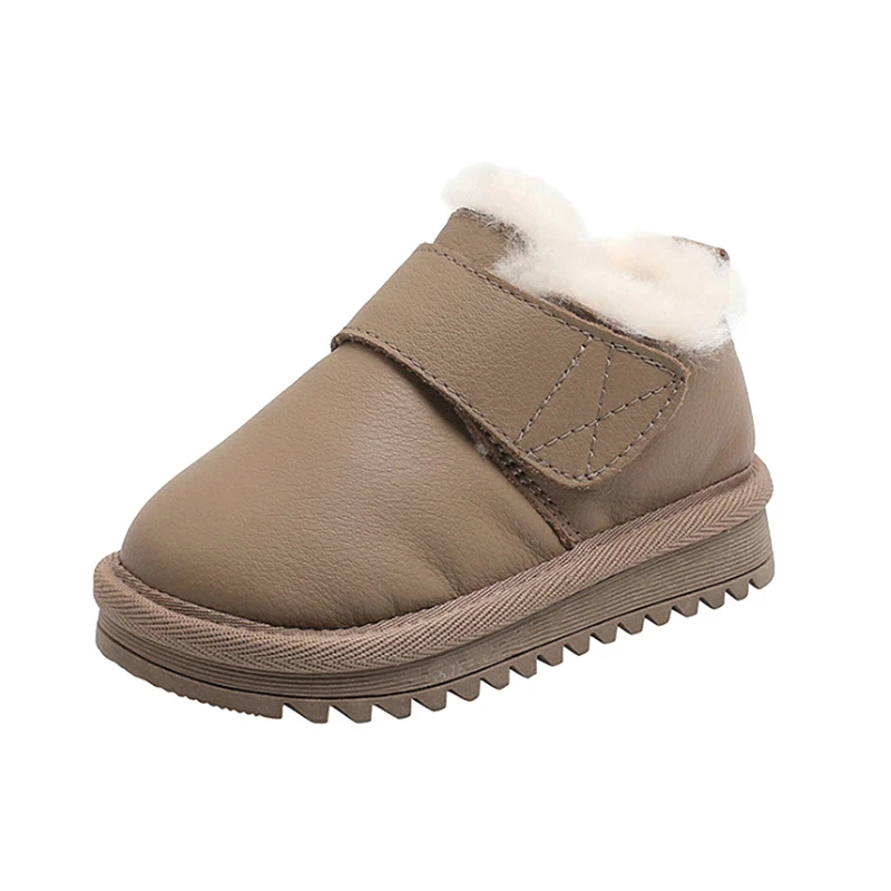 Зимние детские ботинки DIMI из натуральной кожи для мальчиков и девочек модные