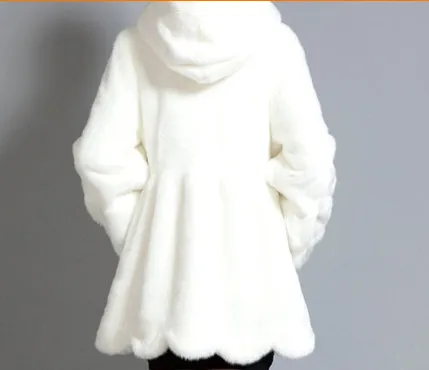 2020 6XL Women Winter Solid Color Hooded Elegant Faux Fur Coat Casaco Feminino Thick Long Rabbit Outwear V529 | Женская одежда
