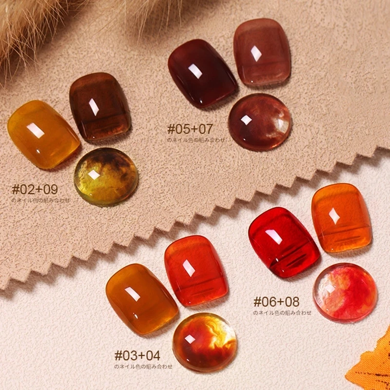 Краска для ногтей с матовым эффектом "Amber Crystal Gel" объемом 8 мл на основе геля, прозрачная при нанесении и сохраняющаяся полупостоянно при использовании UV/LED лампы.