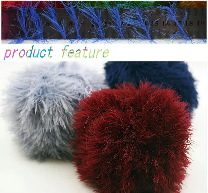 50 г Коралловая норковая Флокированная меховая мохеровая кашемировая пряжа для