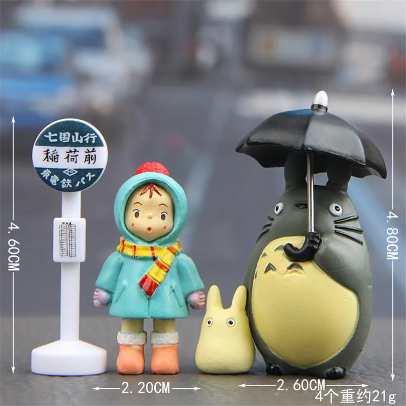 

4pcs/lot 3-5cm Anime My Neighbor Totoro Action Figure Toy Hayao Miyazaki Mini Garden PVC Action Figures Kids Toys Birthday Gift