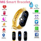 M6 Умные Bluetooth часы-браслет для занятий фитнесом отслеживать частоту сердечных сокращений крови Давление монитор Цвет Экран IP67 Водонепроницаемый для Мобильный телефон
