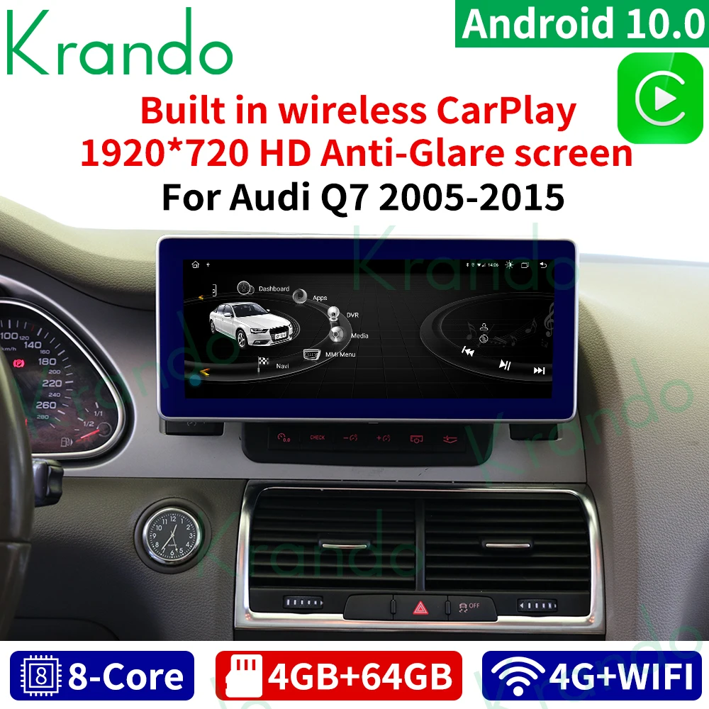 Автомагнитола Krando мультимедийный проигрыватель на Android 10 0 экран 25 дюйма 4 Гб + 64 ГБ