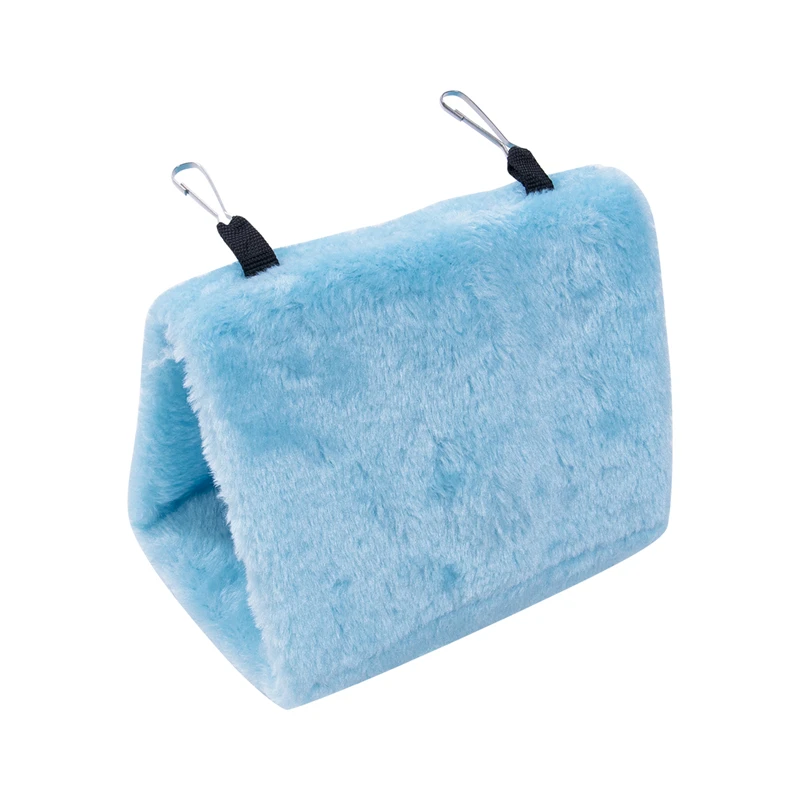 blue Faroot 17X11X13 см плюшевый костюм попугая гамак подвесной клетка пещера Snuggle Безопасный и теплый домик палатка кровать двухъярусная птица Pad - Цвет: blue