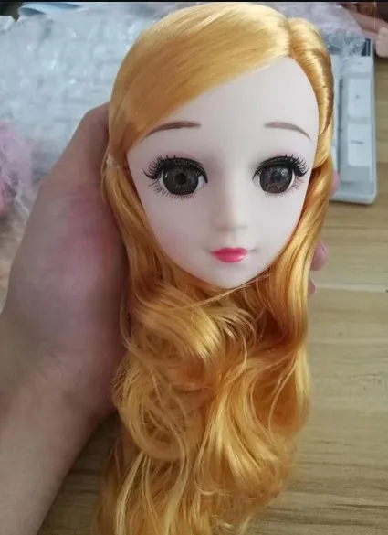 Type D Yellow 42 см Bjd кукла 24 шаровая шарнирная кукла DIY обнаженное тело вьющиеся прямые волосы подарок для девочки с 3D глазами голова куклы игрушки для девочек - Цвет: Type D Yellow