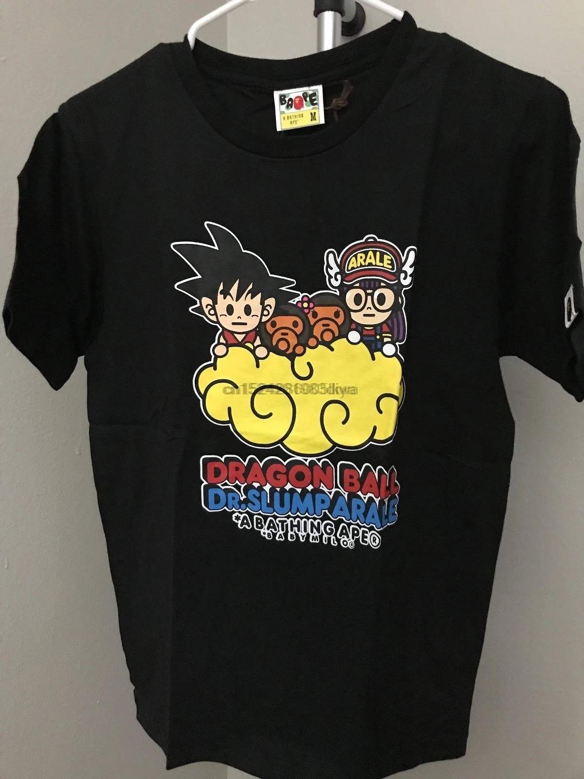 Обезьяна Arale Dragon Goku milo черная футболка Размер S M Маленький Средний обезьяны для