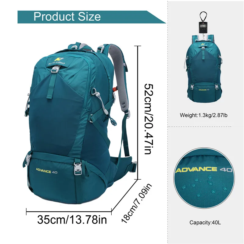 NEVO RHINO водонепроницаемый 40L мужской рюкзак унисекс дорожная сумка походный открытый альпинистский рюкзак для мужчин
