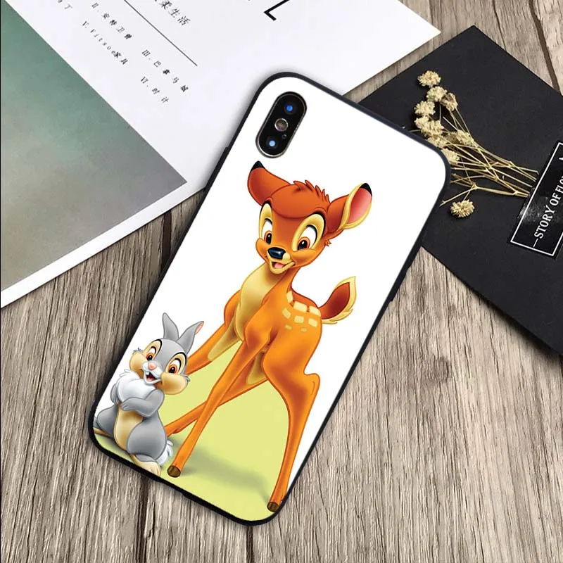 Bambi Thumper чехол мягкий силиконовый черный ТПУ Телефон чехол для iPhone 6 6plus 7 8 plus 5 5S SE X XR XS Max - Цвет: H19071106-11.jpg