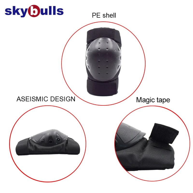 Skybulls 6 шт./компл. катание защитное Шестерни налокотники велосипед скейтборд защитные наколенники, способный преодолевать Броды для взрослых защита безопасности