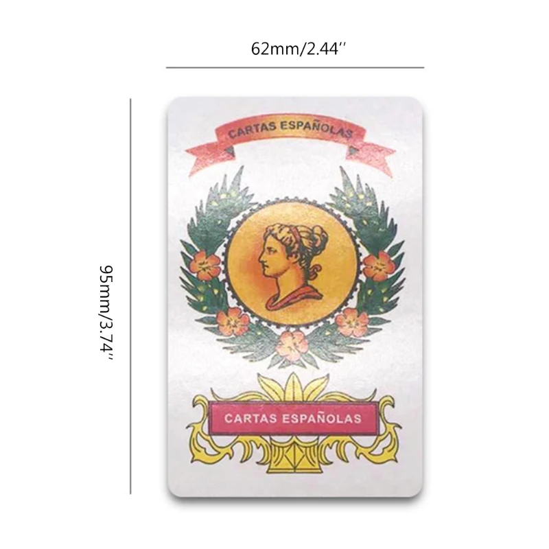 

50 Cards Deck Spanish Playing Cards Magic Props Family Party Board Game Poker Cards Highly flexible, durable, scratch less