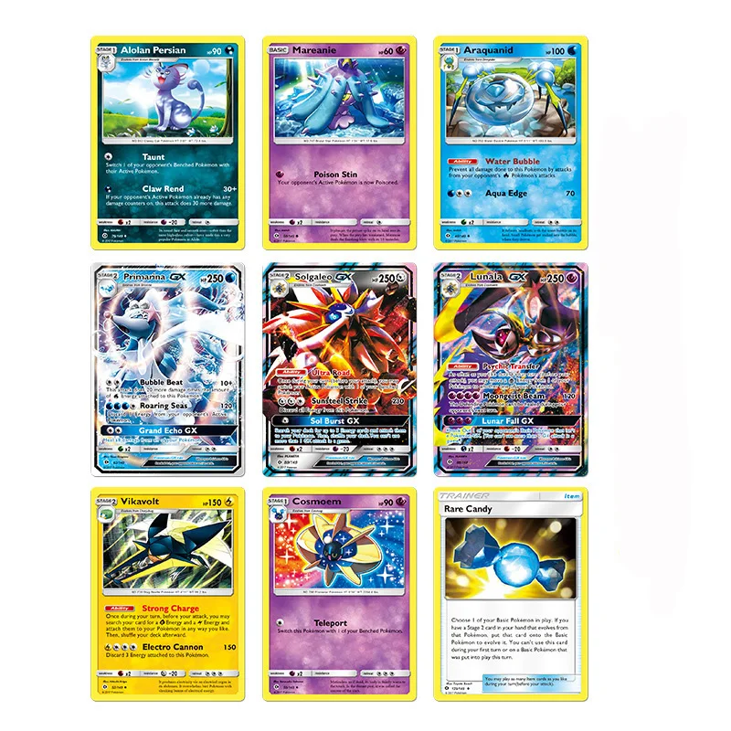 

324pcs Pokemon cards TCG: Sun & Moon Edition 36 Packs Per Box Collectible Trading Card Game