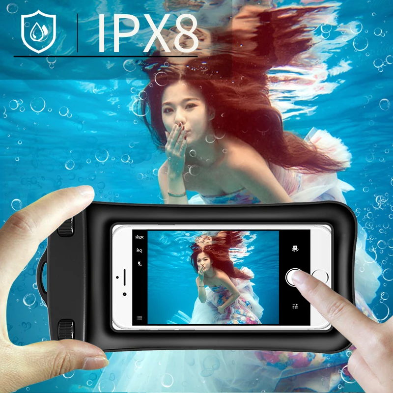 Плавательный чехол для телефона настоящий водонепроницаемый iPhone 11 Pro XS Max X 8 7 6 6s