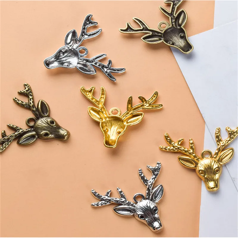 

10 шт./лот Diy Ретро стиль Лось винтажные подвески подвеска брелок ожерелье для изготовления ювелирных изделий Аксессуары