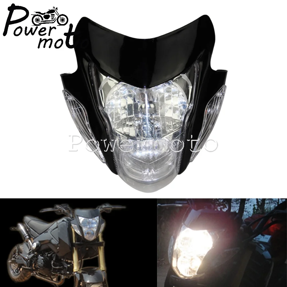 

Передняя фара для мотоцикла, 12 В, фара, передняя фара Nieuwe Koplamp, дальний и ближний свет, универсальная для Harley, Suzuki, Yamaha, Kawasaki, Honda