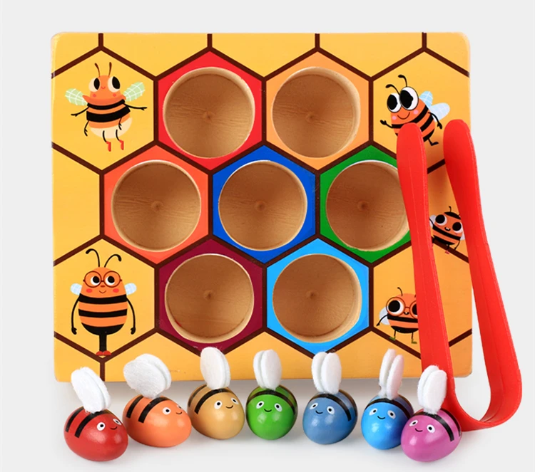 Настольные игры по методике улья для детей 1-3 лет Деревянные Игрушки раннего