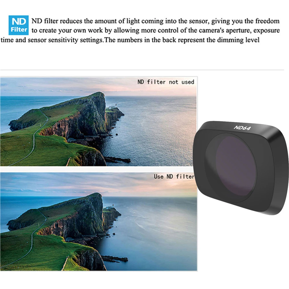 

For DJI Mavic Air 2 Lens Filters UV CPL ND8 ND16 ND32 ND PL Filters Set for DJI Mavic Air 2 Drone Camera Lens Filter Accessories
