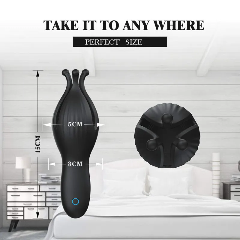 Glans тренажер Мужской мастурбатор Пенис Вибратор задержка климакса стимулятор в