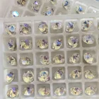 CTPA3bI 10 шт. самодельные Стразы с лунным светом аппликация заостренный Стразы Xirius Chaton стеклянные россыпью искусственные бусины