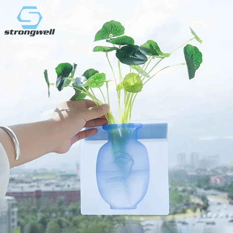 Креативная 3D Силиконовая ваза Strongwell присоска для холодильника настенная мягкая