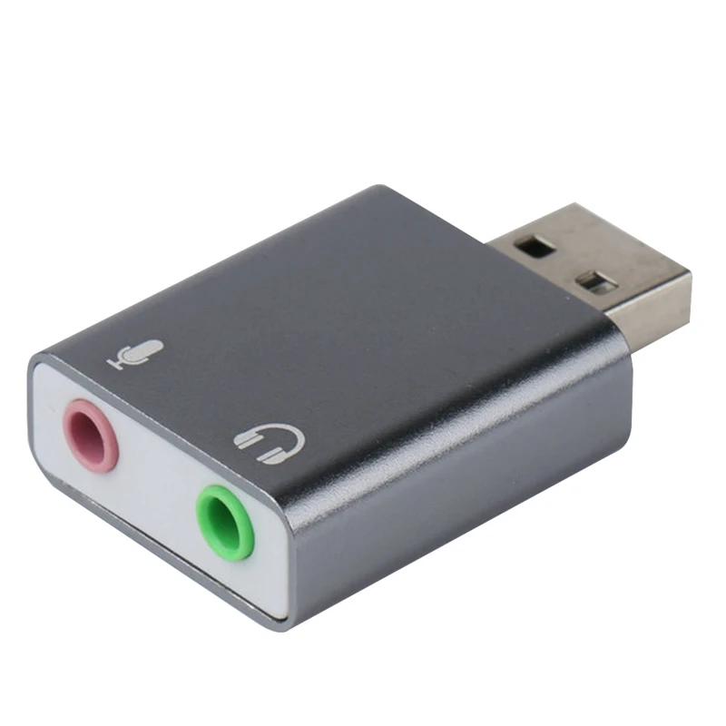 

External Sound Card 7.1 Aluminum Alloy Type C External Stereo Sound Card Audio Adapter 3
