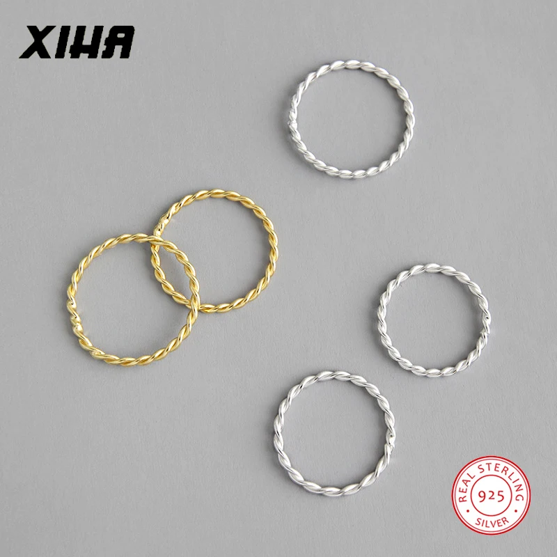 925 стерлингового серебра простые милые кольца для женщин подростков девочек S925
