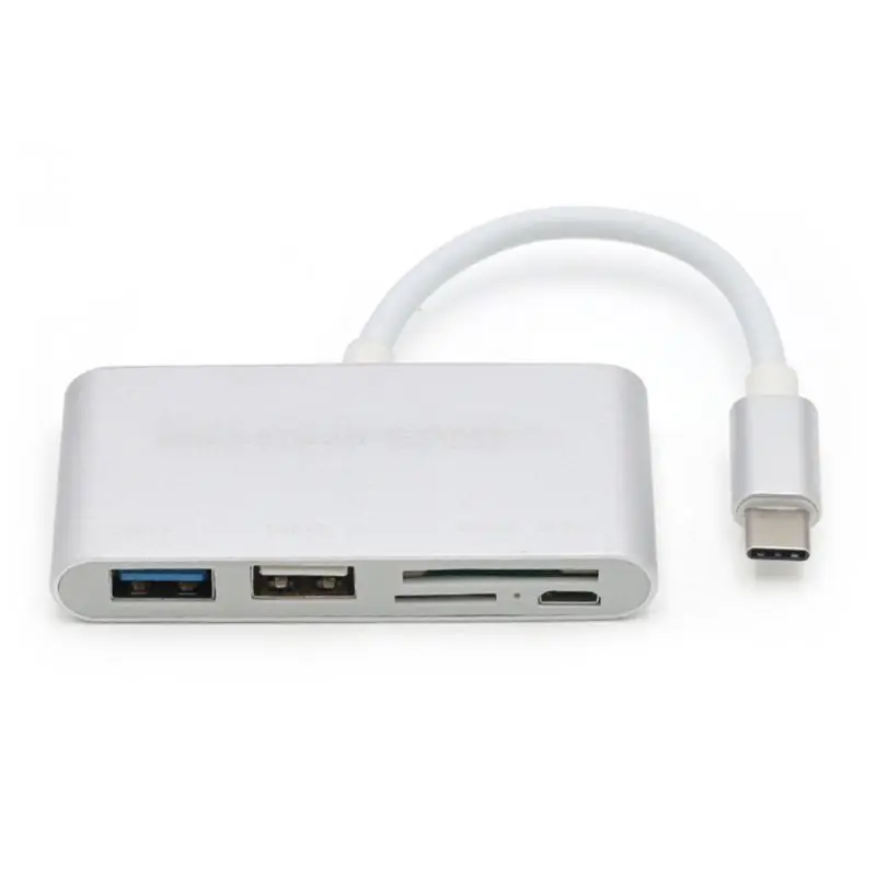 Многофункциональный USB C3.1 type-C OTG для чтения карт/USB 3,0 концентратор/SD/TF адаптер для ноутбуков type C