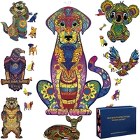 cool stuff wooden jigsaw puzzle for adults 3d animal puzzles games educational kids learning wood toys boys girls children gift