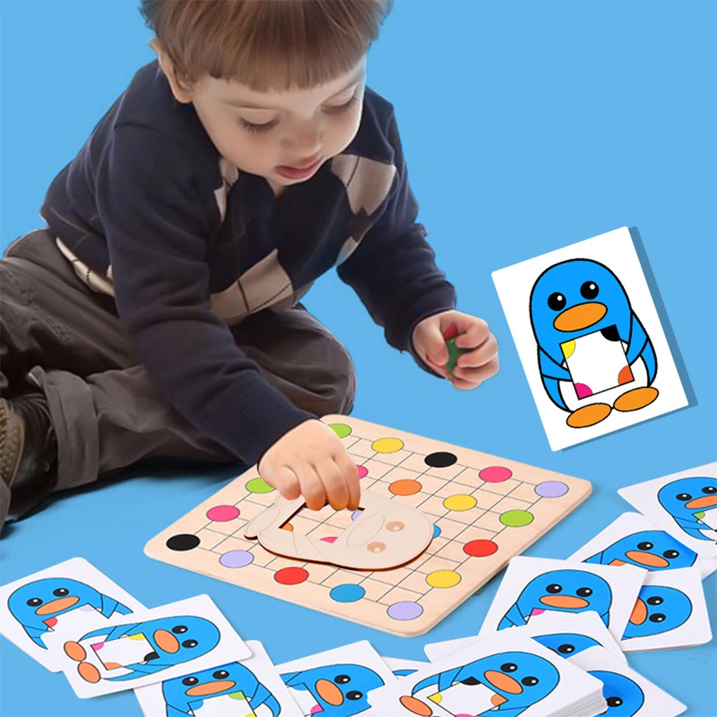 

Montessori Color Find Game Brain Teasers Preschool Educational Toys Gifts for Children Kids