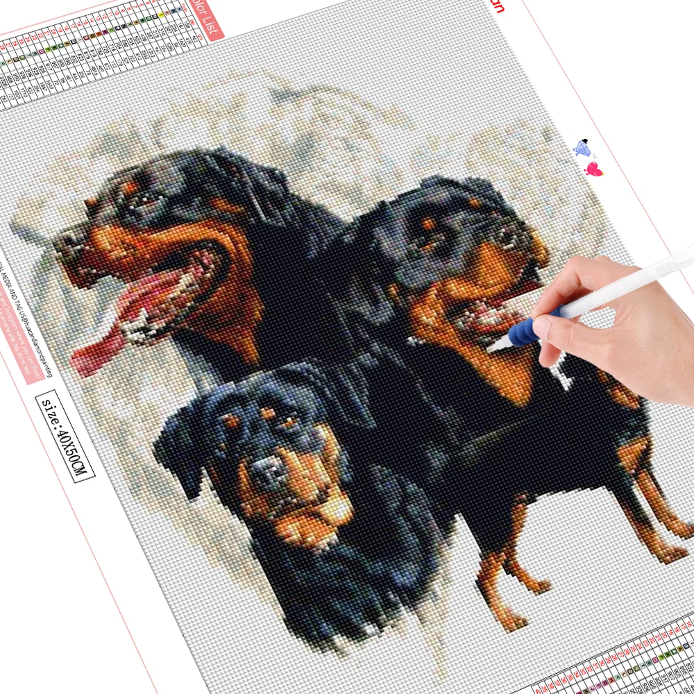 HUACAN животное Алмазная вышивка полный квадрат Собака Картина домашнее украшение