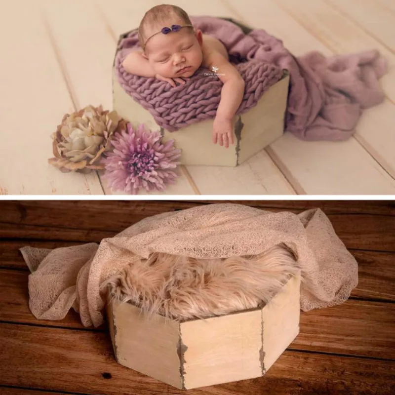 Newborn Photography Props Baby Posing Wooden Container Mini Bed Creative Big Props Do Old Infantil Shoot Accessories New Arrival