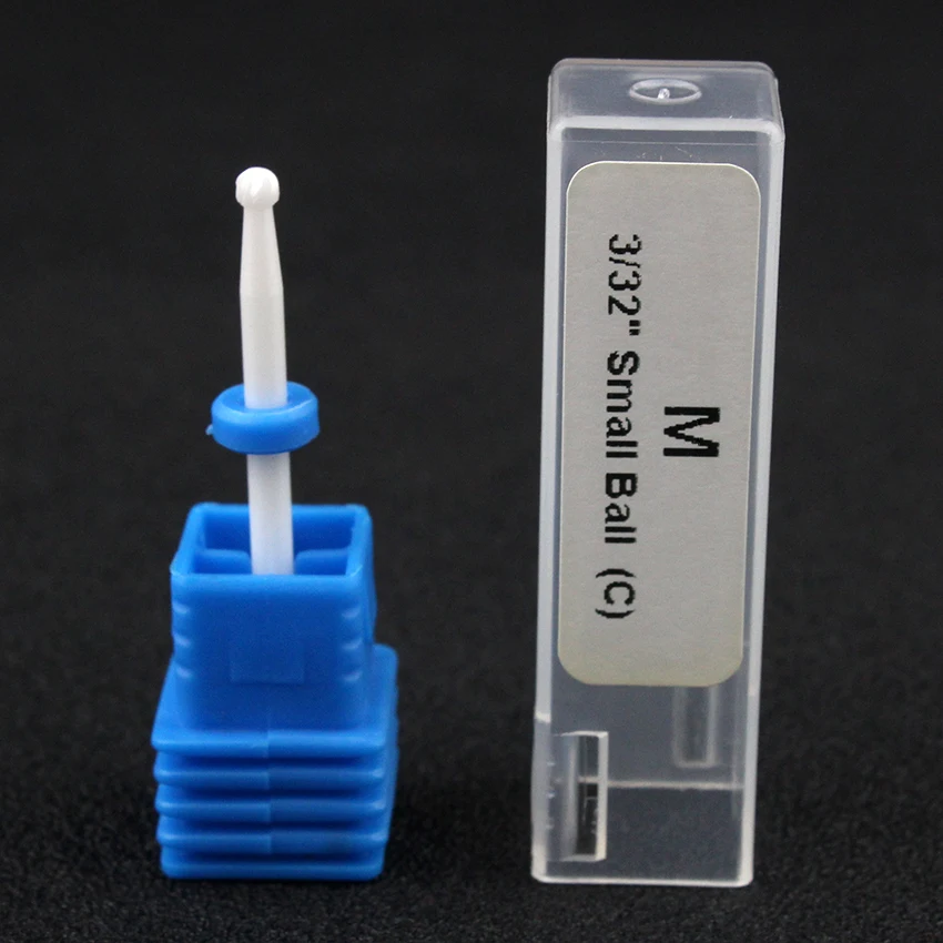 1 шт. 3/32 ''керамический сверло для ногтей в виде маленьких шариков УФ-гель