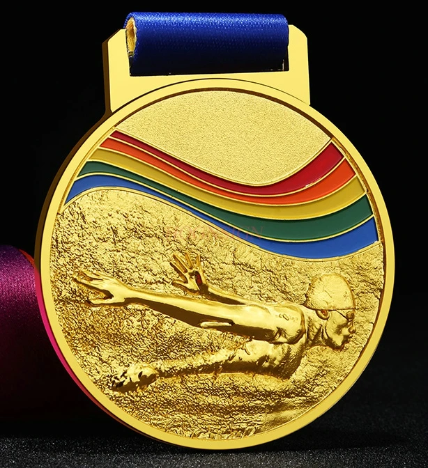 Медаль плаванию игровая медаль металла списка Gm Honor цвета: золотистый