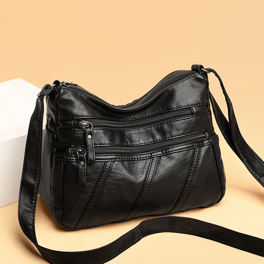 

Solid Color Shoulder Messenger Bag Hobos Crossbody Bags Fashion Simple PU Leather Women Handbags Totes Bags Clutch Bag