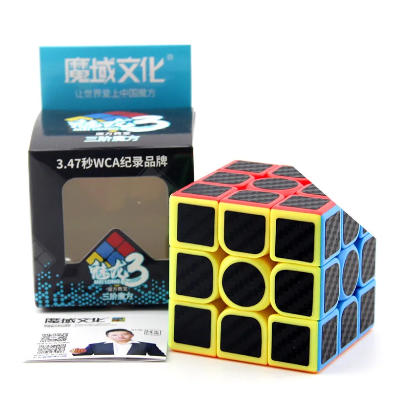 Оригинальные Высококачественные наклейки из углеродного волокна MoYu MeiLong 3x3x3