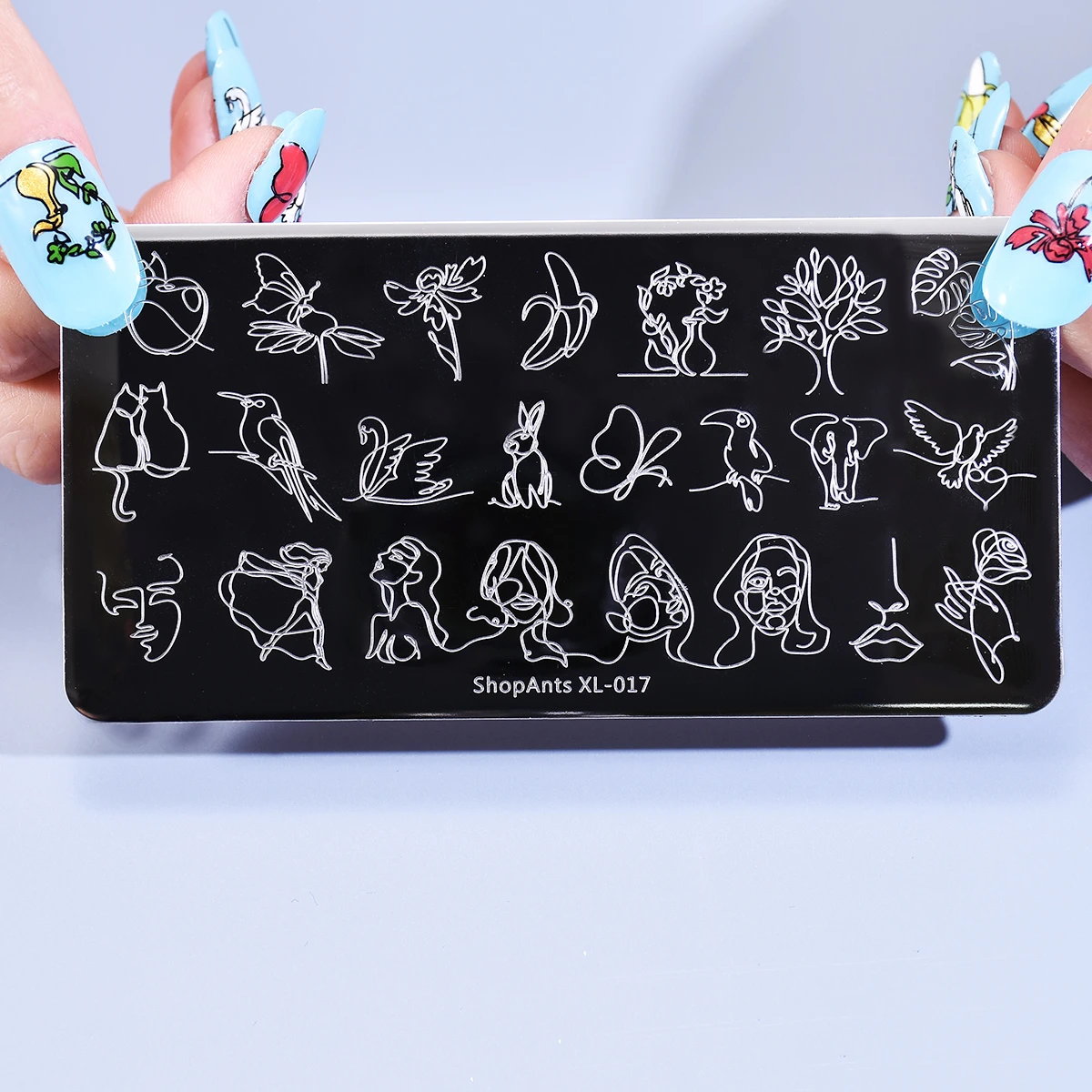 Ласточки из нержавеющей стали для ногтей штамповки линии красоты полосатый