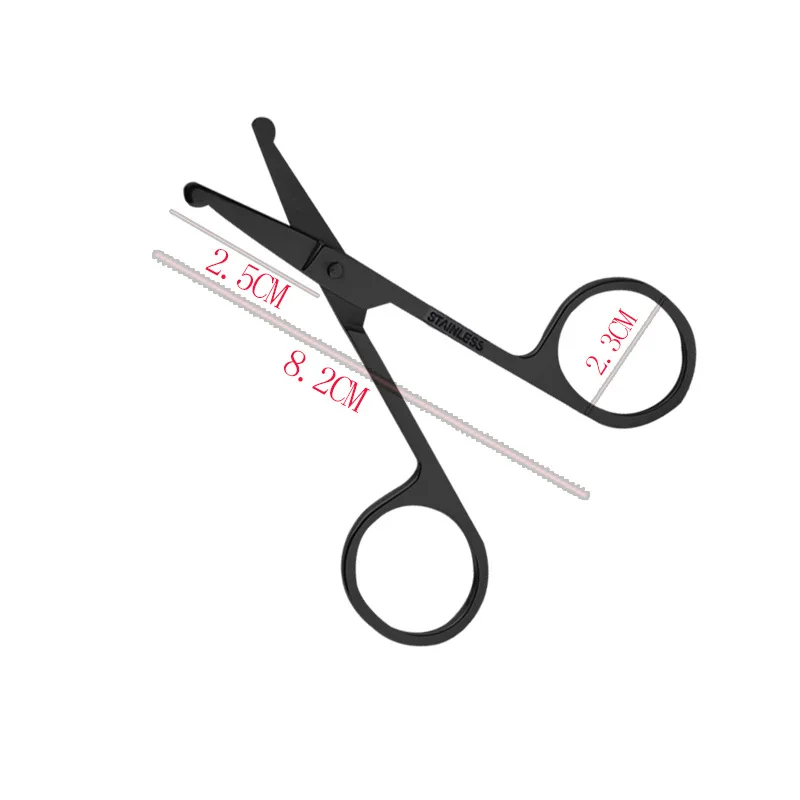 Ножницы многофункциональные с круглым носом безопасный триммер для волос бровей