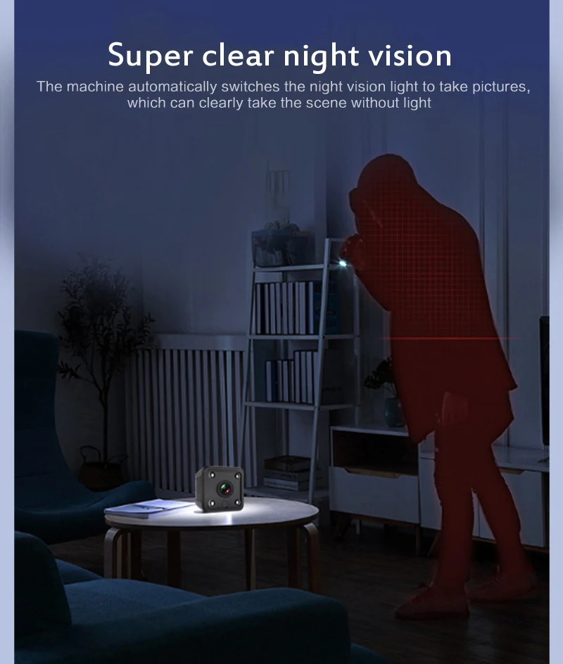 Беспроводная мини камера X6 1080P с Wi Fi и инфракрасным датчиком ночного видения