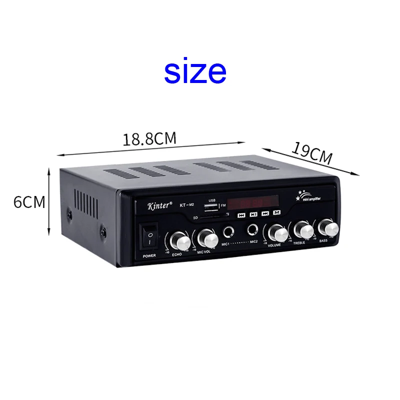 

2*60W Bluetooth-Compatible FM Mp3 Player Audio Power AMP Equalizer HiFi Class AB Digital Mp3 Decoder Home Car Amplifier