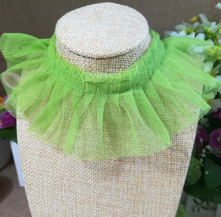 1 ярдов 5 см кружевная лента зеленая ткань белая Черная отделка сетка шитье