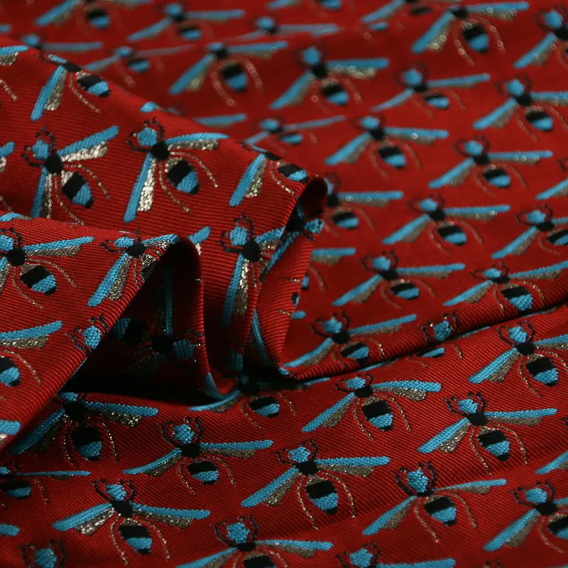 Золотая Пчела парча жаккардовая плотная ткань металлическая женское платье или