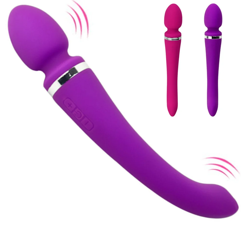 Тихий дизайн двойной фаллоимитатор вибратор точки для женщин перезаряжаемый AV