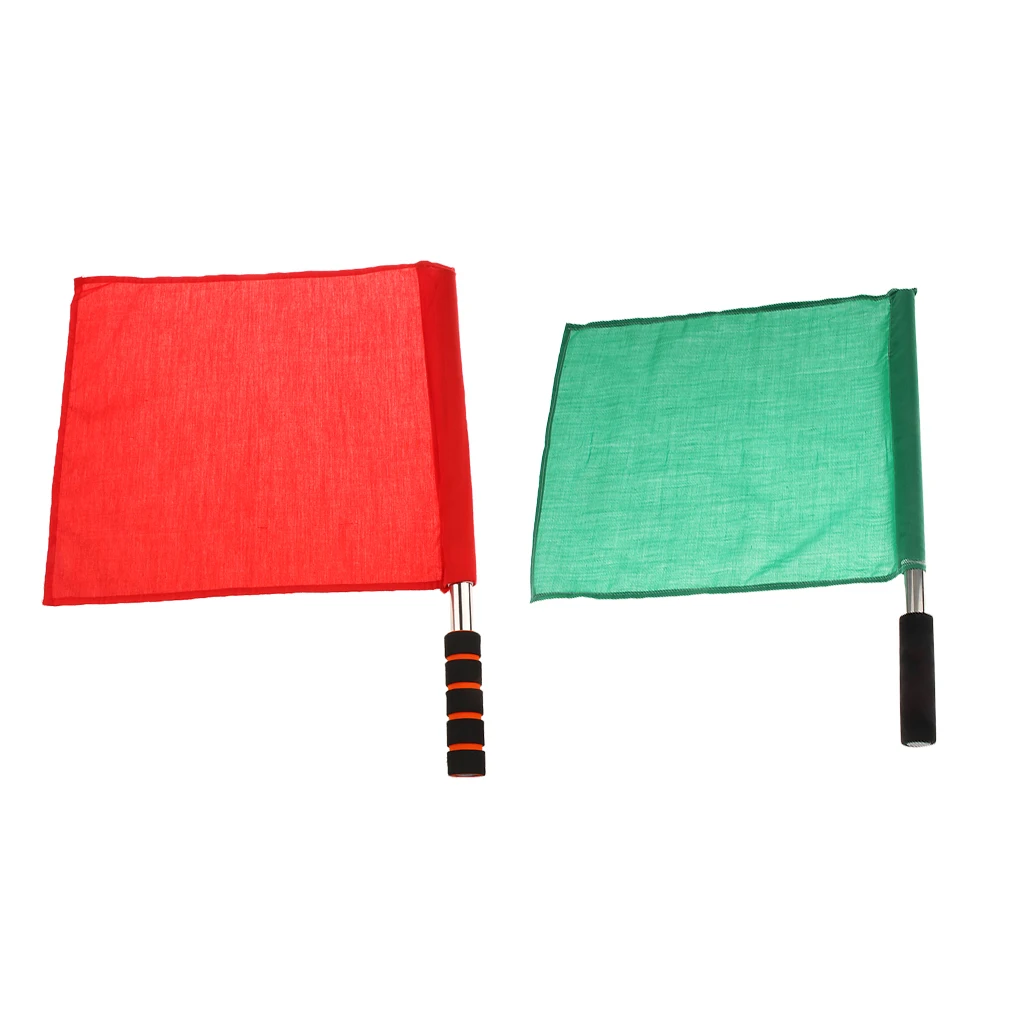 Упаковка 2 рефери профессиональные флаги сигнал для хоккея регби футбола спорта