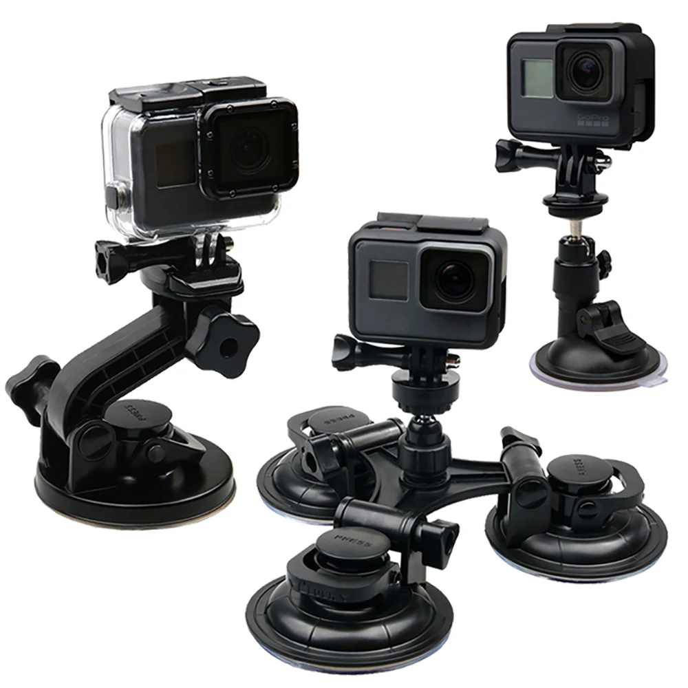 Автомобильный адаптер на присоске RuigPro стеклянный Штатив для Gopro Hero 9 8 7 6 5 4For sjcam
