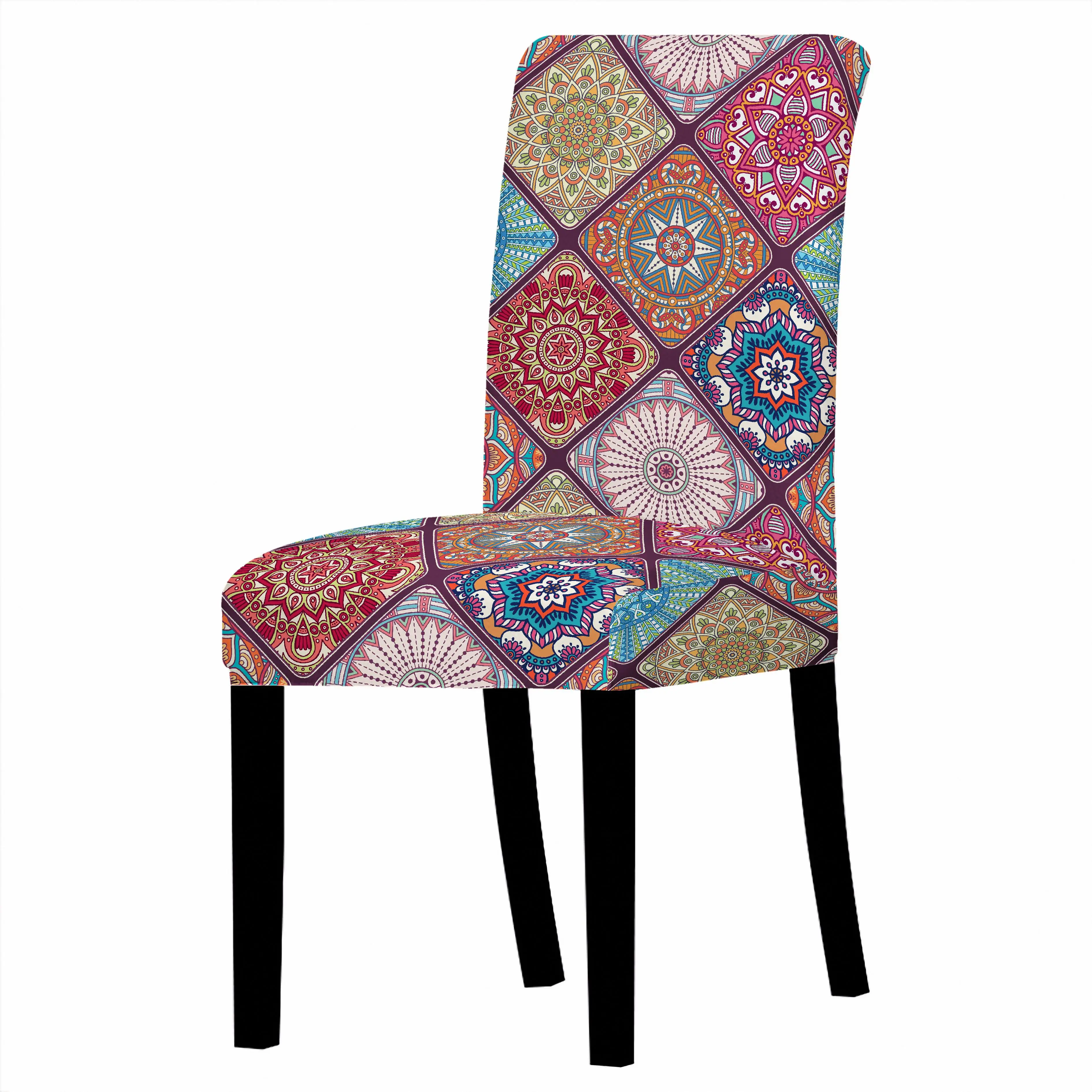 Чехлы на стулья с геометрическим рисунком богемный эластичный чехол для