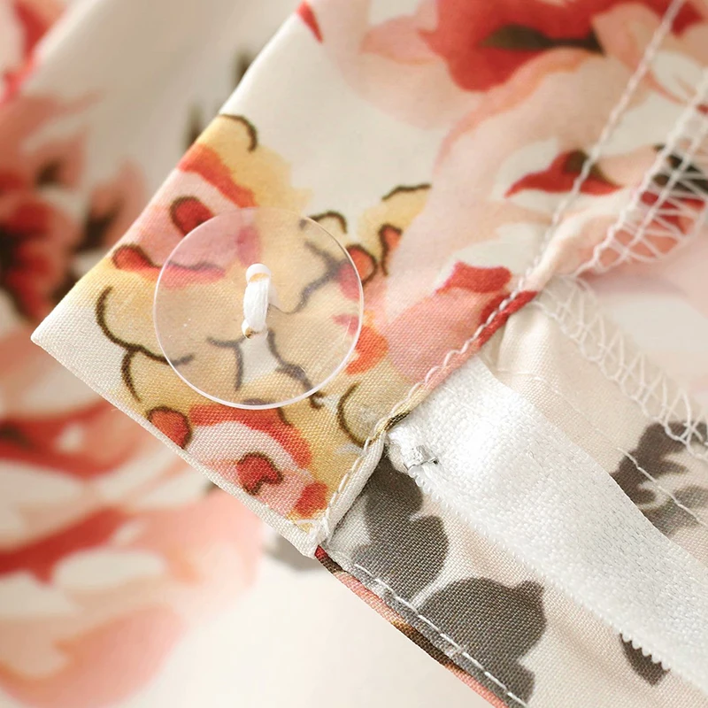 

SISPELL Vintage Pant For Female High Waist Slimming Floral Print Colorblock Women's Straight Trouser Fashion Streetwear New 2021