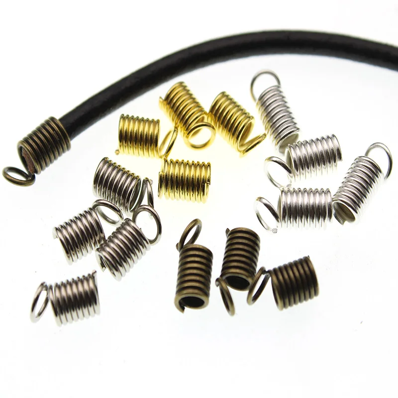 100 шт. Пружинные обжимные концы соединитель Обжимные бусины для 2 мм 3 круглого